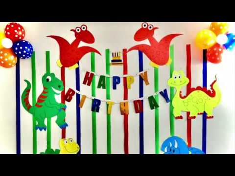 Birthday Decoration Ideas At Home//Dinosaur Theme Birthday Decoration