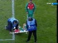 funny football accident with stretcher