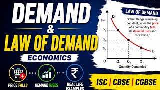 Demand & law of demand | class 11 & 12 | Economics | ISC, CBSE,CGBSE | Part 1 #microeconomics #isc