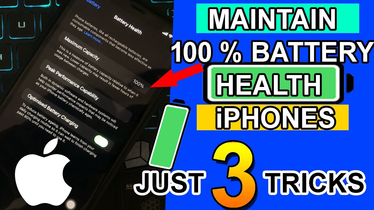 How I Maintain 100 Battery Health iPhone 🔋🔋 Just 3 Tricks Keep