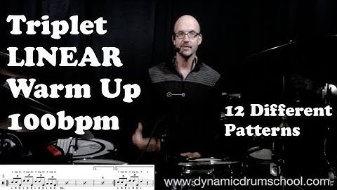 Linear Triplet Warm Up 100bpm | Intro to Linear Drumming | Drum Lesson - Free PDF File