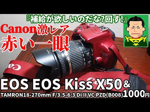 ジャンクカメラ激レアCANON史上唯一の赤い一眼EOS  X50＋ジャンクレンズTAMRON18-270mm(B008)1000円で撮影テスト/EOSの長い歴史で１機限りの真紅の超軽量ボディーを活用♪