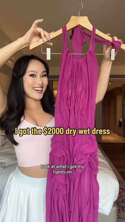 I got the $2000 Dry Wet Dress 🧜🏻♀️ #wetlook #fashionfinds