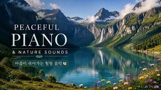 마음이 쉬어가는 잔잔한 피아노 🌿 물소리·새소리와 함께하는 힐링음악 | Peaceful Piano #힐링음악 #수면음악#silver interlude piano