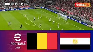 🔴LIVE : BELGIUM vs EGYPT | FIFA World Cup 2026 | Match Stream | PES Game Simulation