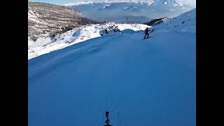 Red piste 10 Flims-Laax-Falera (one of the biggest red piste in Switzerland)