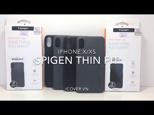 [iCover.vn] Khui Hộp Ốp Lưng iPhone X/XS Spigen Thin Fit , Sản Phẩm Chính Hãng USA Made in Korea