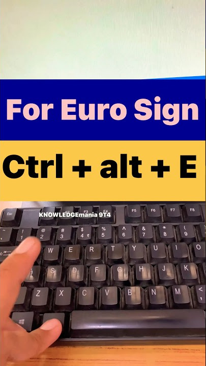 Shortcut Key to Euro 💶 € Sign #shorts #shortcutkeys #computershortcutkeys