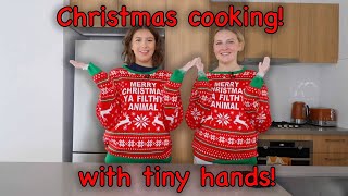 Cooking a Christmas pudding with tiny hands!!