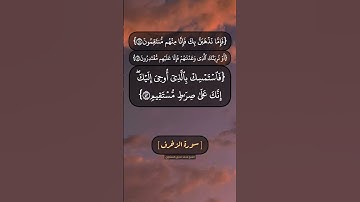 سورة الزخرف الآية ٣٩ الى ٤٤ بصوت الشيخ محمد صديق المنشاوي
