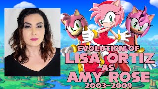 Evolution of Lisa Ortiz as Amy Rose (2003-2009, 2020)