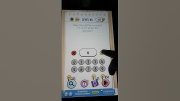 How many letters are left if E and T leave the alphabet Level 84 brain test
