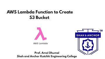 AWS Lambda function to Create  S3 Bucket