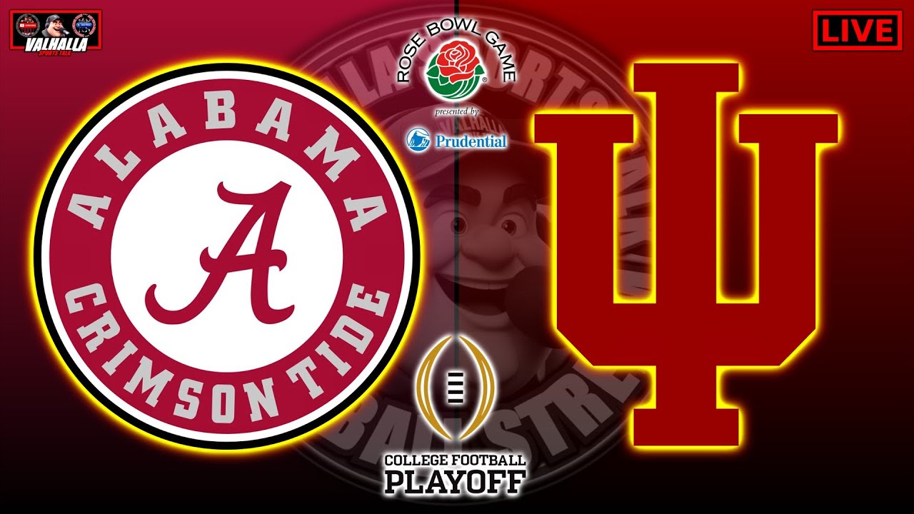 Alabama Crimson Tide vs Indiana Hoosiers Rose Bowl Play By Play NCAA ...