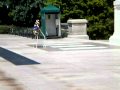 Guard warns visitor at Tomb of the Unknowns
