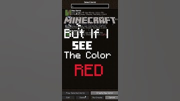 Minecraft, But If I see the color RED, the video ends... #shorts
