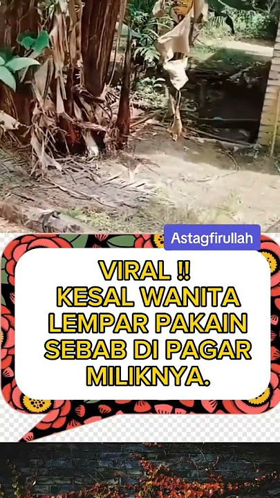Seorang Wanita Marah Marah, Tetangga Jemur Pakaian di Pagarnya.