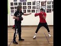 Olympic Champion Luke Campbell working on technique with Coach Mike