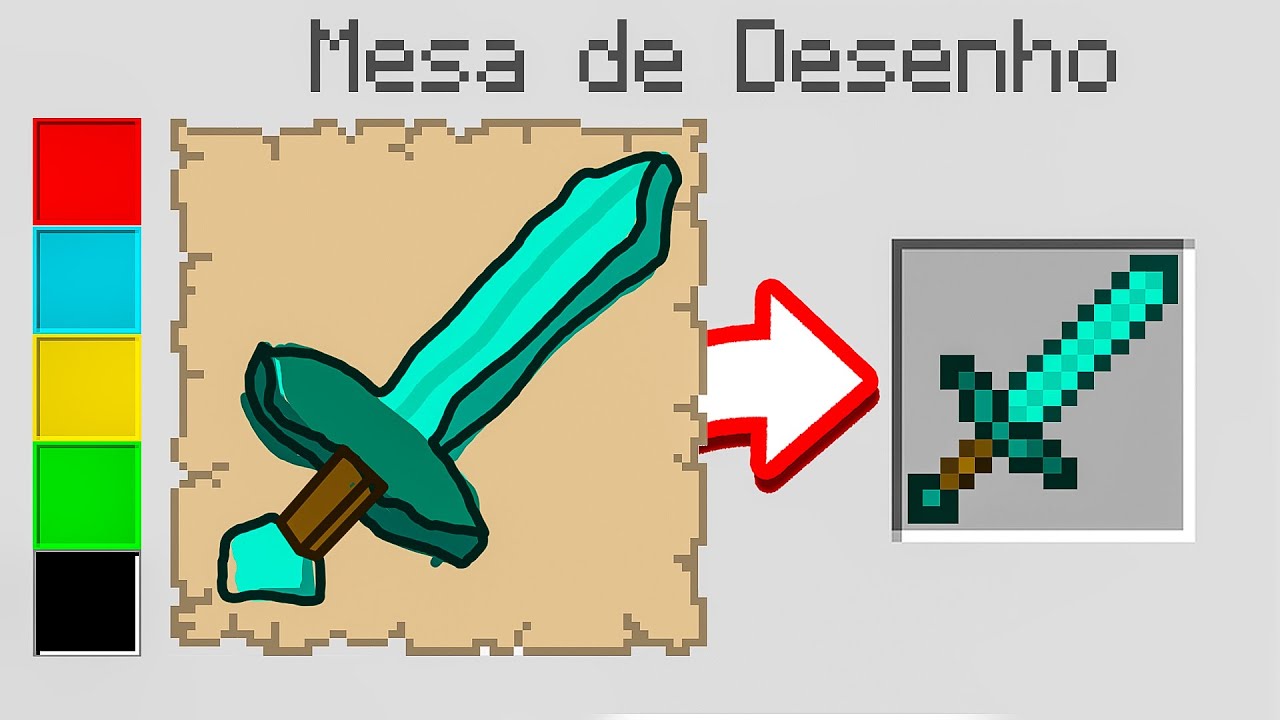 TUDO QUE DESENHAR APARECE NO MINECRAFT 