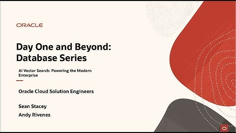 Day One and Beyond: AI Vector Search: Powering the Modern Enterprise