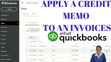 How to apply a credit memo to an invoice in QuickBooks Online 2022