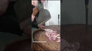 Топор для мяса в работе. Видео от заказчика г. Баку
