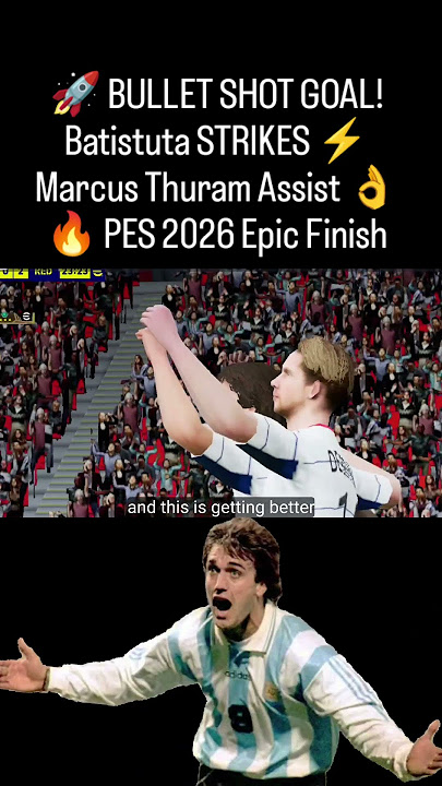 ⚡ Gabriel Batistuta’s BULLET Goal 🚀 | Assist by Marcus Thuram | PES 2026 Epic Finish #fyp #viral