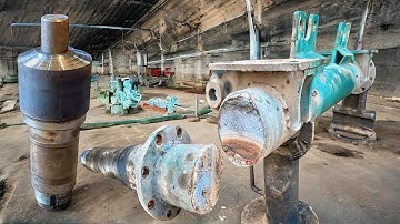 A repair a broken heavy vehicle truck trailer axle | Trailer Solution Broken Solid Rear Axle Amazing