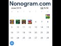 Nonogram daily challenge 1-5 June 2019