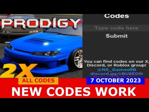 *NEW UPDATE CODES* [2X] Prodigy Drift [ALPHA] ROBLOX ALL CODES October 7, 2023