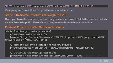 How to Get Random Products Using Prestashop Webservice in PHP