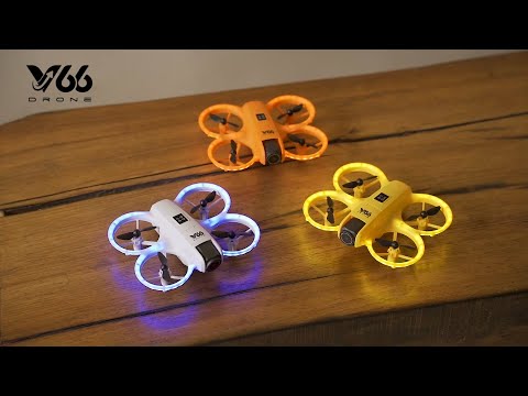 Квадрокоптер V66 Mini з камерою HD/8K, Wi-Fi FPV, Дрон для дітей із захистом та зумом до 200 м, 12 хв польоту, видео 1