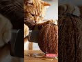 cat with coconut #cat #cats #catsonlychannel #catvideos #catshorts #catlovers #catmemes #catvideo
