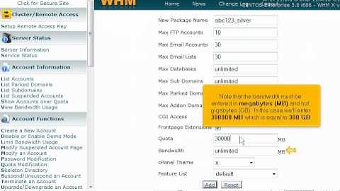 Creating Hosting Packages in WHM by VodaHost web hosting