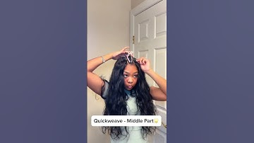 Middle Part Quick Weave | Trendy Hairstyle