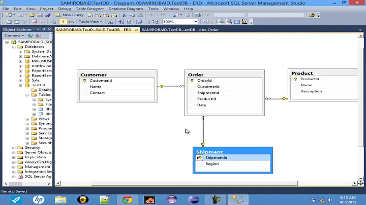 How to create ERD using SQL Server Database