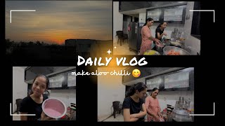 | DAILY VLOG | my mummy cooked ALOO CHILLI |