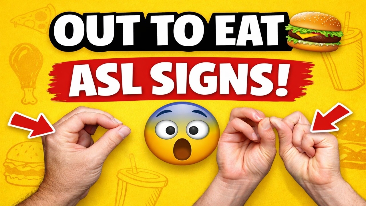 Learn ASL “Out to Eat” Signs FAST 🍔 | part 2 Restaurant & Food Signs ...