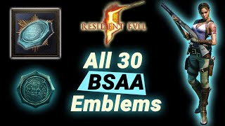 Resident Evil 5 - All 30 BSAA Emblems Locations [HD Guide]