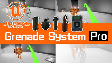 UE4 UE5 Grenade System Pro 2.1 New Features&Update-molotov cocktail, C4 sticky time bomb, prediction