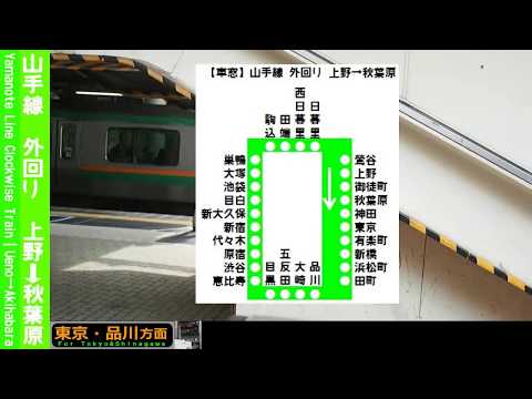 【車窓】山手線外回り 上野～秋葉原 Yamanote Line Clockwise Train｜Ueno～Akihabara