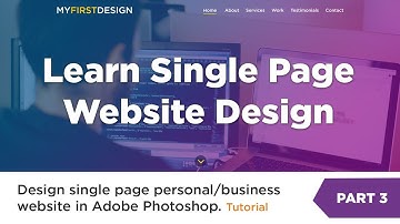 2022 Design Trend | Design a single page website in Photoshop. Part 3