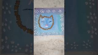 OMG Adorable Cat Art with Cat Food?My Cat Eating the Art? Rate this Cuteness ?shortssubscribe