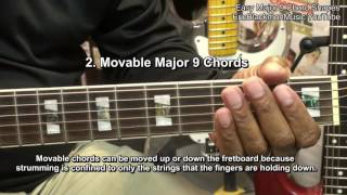 How To Play Easy Major 9 Chord Shapes On Guitar EEMusicLIVE TABS