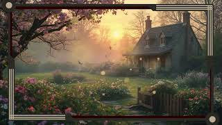 Cozy Spring Sunrise Garden Ambience 🌸 Relaxing Cottage | TV Art Wallpaper | Nature Sounds for Sleep screenshot 3