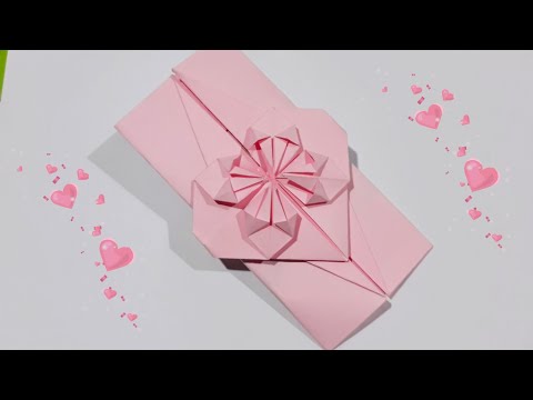 How to make Heart shaped paper envelope|วิธีพับซองกระดาษรูปหัวใจ|Love Diy & Crafts
