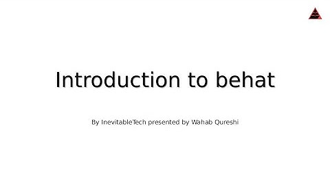 Test automation: What is behat?