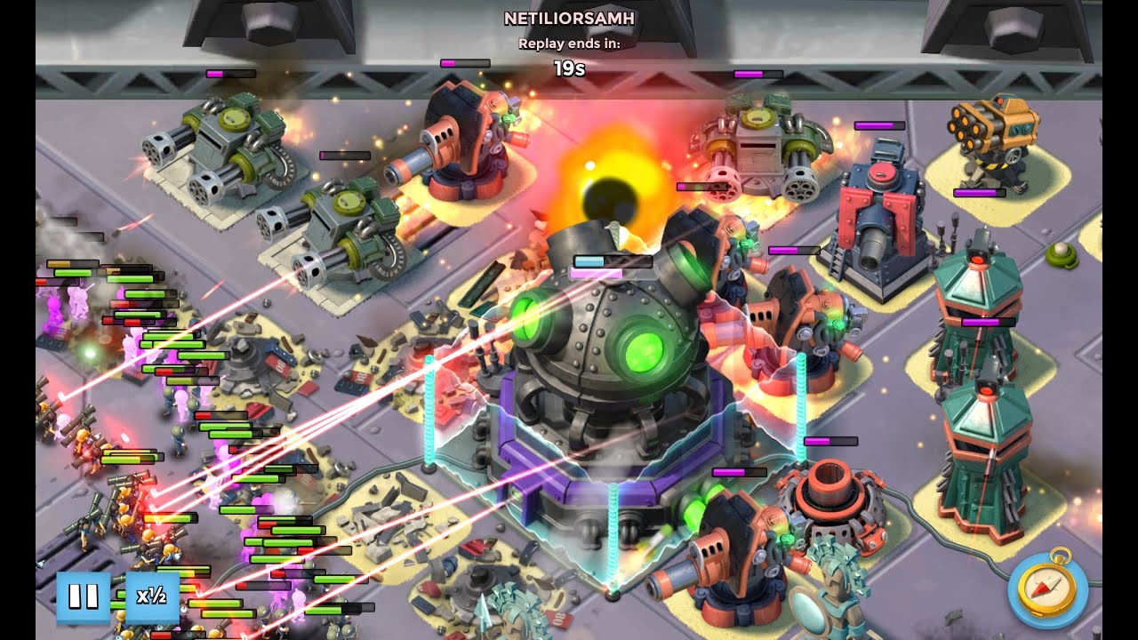 Boom Beach Mega turtle LASERS RIFLEMEN AND ZOOKAS stages 1 to 23 YouTube