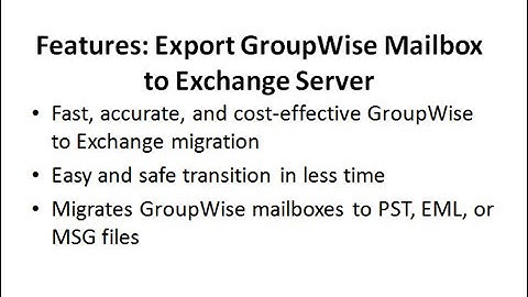 GroupWise to Exchange