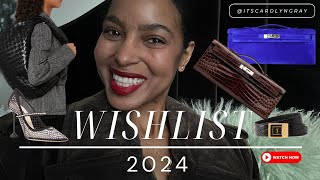 'DON'T WORRY ABOUT MY MONEY' MY LUXURY WISHLIST 2024 | I HIT 10K| PHARRELL FOR LV | MOB WIFE LOOK